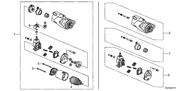 2021 Honda Pilot Armature Assembly Diagram for 312075J2A01
