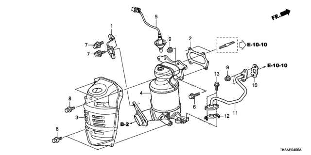 2013 Honda Fit  Sensor, Air Fuel Ratio Diagram for 36531RE0003