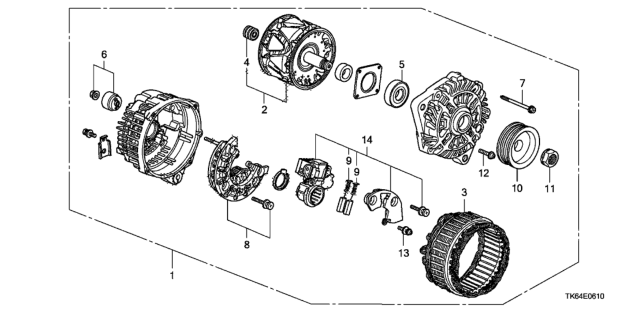 2012 Honda Fit Screw Diagram for 31147RB0004