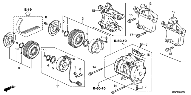 2008 Honda Odyssey  Bolt-Washer (10X75) Diagram for 934061007508
