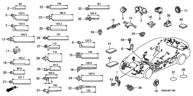 2009 Honda Civic  Plaster, Wire Harness (50X150) Diagram for 91904SNA003