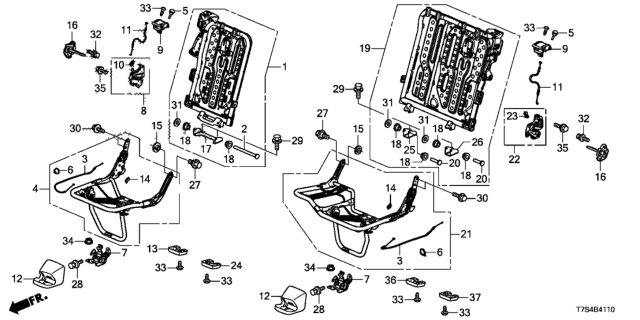 2018 Honda HR-V  Screw, Tapping (5X16) Diagram for 9390335380