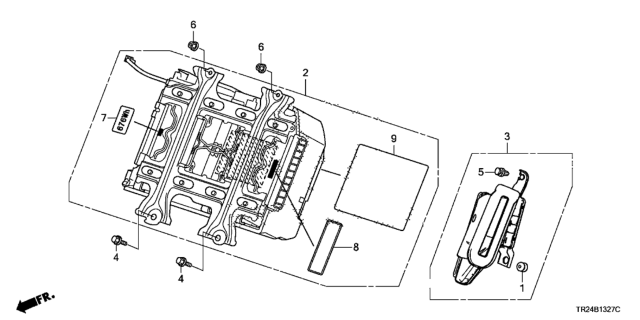 2012 Honda Civic  Box Assy, Battery Diagram for 1D100RW0C04RM