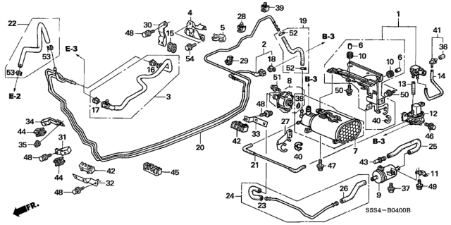 2002 Honda Civic  Stay, Drain Tube Diagram for 17746S5AA30