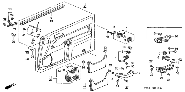 1995 Honda Accord  Light Assy., Courtesy *YR169L*(Donnelly) (MILD BEIGE) Diagram for 34255SV1A02ZE