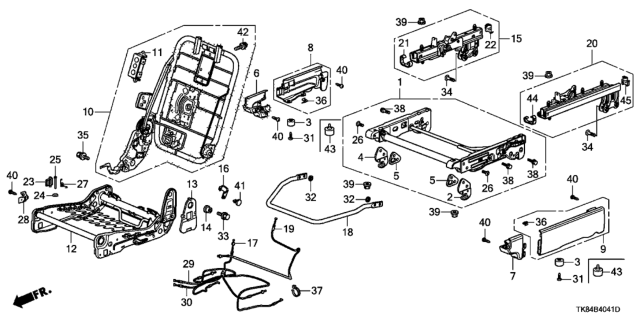 2011 Honda Odyssey  Nut, Push (6MM) Diagram for 82183TK8A01