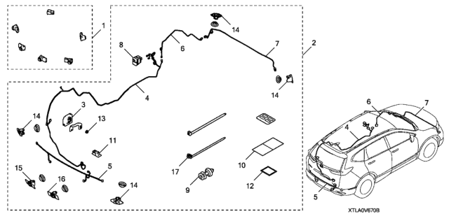 2020 Honda CR-V RETAINER B (0.8) Diagram for 08V67E8MBM003