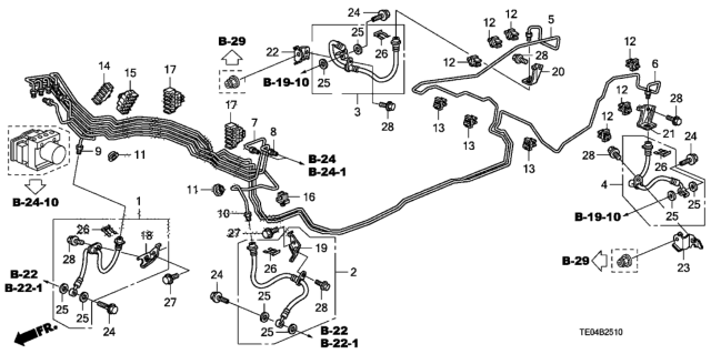 2010 Honda Accord  Pipe C, Brake Diagram for 46330TE0A50
