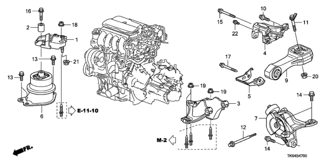 2009 Honda Fit  Bolt, Flange (12X30) Diagram for 90174STKA00
