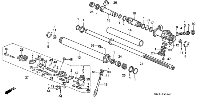 1992 Honda Civic  Cap, Valve Diagram for 53645SR3A50