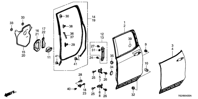 2017 Honda Ridgeline  Bolt, Flange (6X12) Diagram for 90115SFE004