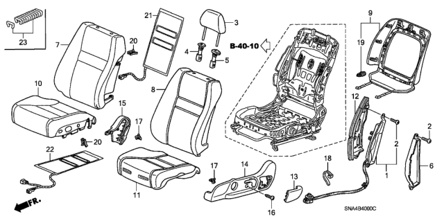 2008 Honda Civic  Cover, L. FR. Seat Reclining *NH598L* (ATLAS GRAY) Diagram for 81638SNAA11ZA