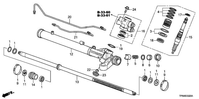 2010 Honda Crosstour  End, Cylinder Diagram for 53630TA0A01