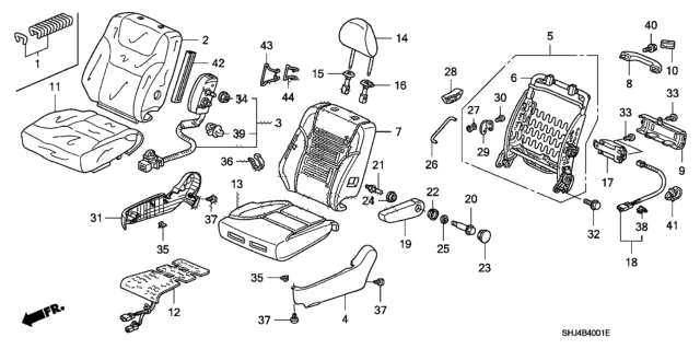 2005 Honda Odyssey  Bracket, R. Diagram for 81236SDAL01