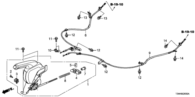 2015 Honda Accord Hybrid  Wire, Hand Brake L Diagram for 47560T3ZA02
