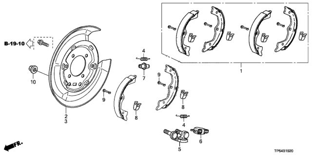 2013 Honda Crosstour Plate, Passenger Side Back Diagram for 43110TP6A01