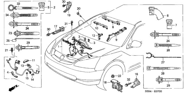 2005 Honda Civic  Bolt, Special (6X28) Diagram for 90051PNA000