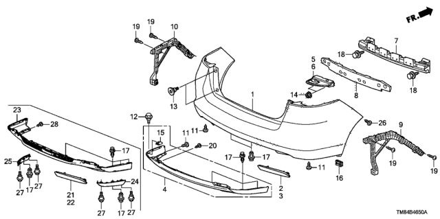 2010 Honda Insight Reflector Assy., R. RR. Diagram for 33505SLJ013