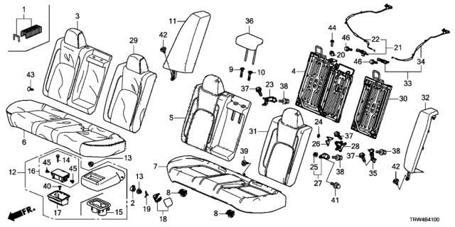 2020 Honda Clarity Plug-In Hybrid  Bolt, Flange (8X30) Diagram for 90139S5S000