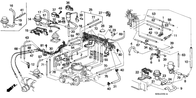 1989 Honda Accord  Screw-Washer (5X16) Diagram for 938930501608