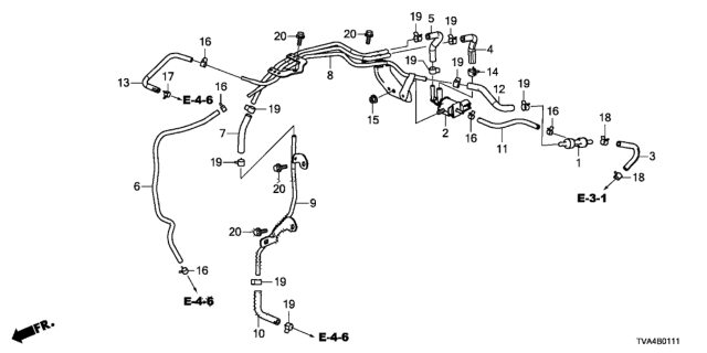 2020 Honda Accord Clamp, Tube (D11.5) Diagram for 91414S3V003