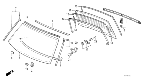 1986 Honda Civic  Screw-Washer (3X7) Diagram for 90854SB6010