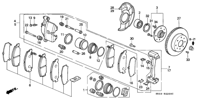 1993 Honda Civic Circlip, Special (Inner) (73MM) Diagram for 90681SR3A10