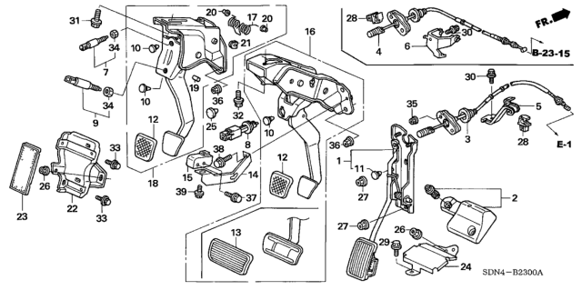2004 Honda Accord  Switch Assembly, Stop & Cruise (Panasonic) Diagram for 36750SMA003