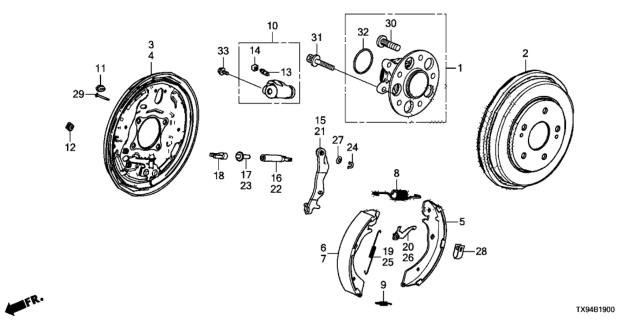 2013 Honda Fit EV  Bolt-Washer (12X57) Diagram for 90160TX9A00