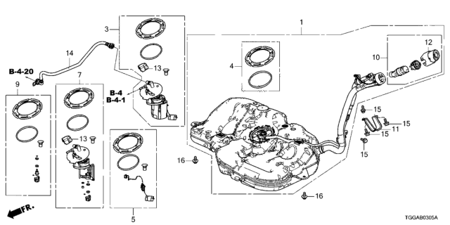 2021 Honda Civic  Bolt (6X16) Diagram for 90701TBAA02