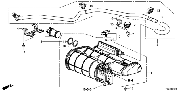 2017 Honda Ridgeline  Tube, Canister Drain Diagram for 17744T6ZA01