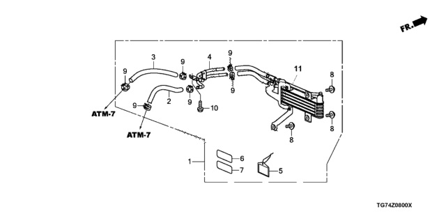 2017 Honda Pilot Label, Hitch Caution Diagram for 87553RLXC00