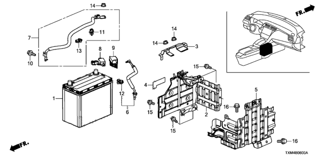 2019 Honda Insight LABEL (12V) Diagram for 31519TXMA00