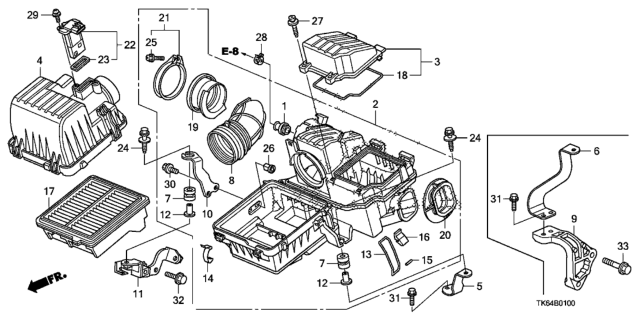 2011 Honda Fit  Gasket Diagram for 37985RADL11
