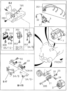 1995 Honda Passport  Clip, Harness Diagram for 8970703571