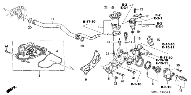 1999 Honda Odyssey Gasket, RR. Water Passage (Nippon LEAkless) Diagram for 19412P8AA02