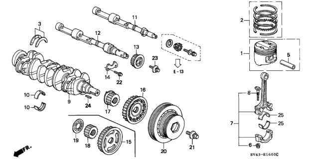 1995 Honda Accord  Bolt-Washer (16X49) Diagram for 90017RJA003
