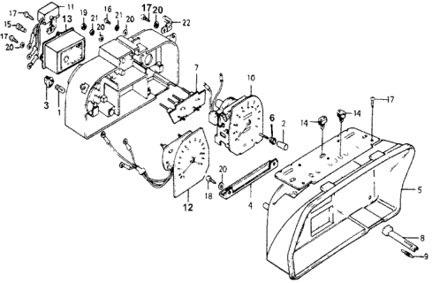 1978 Honda Accord  Bulb (12V2Cp) Diagram for 34901SB6671