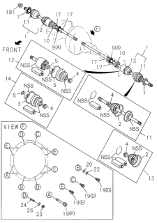 2000 Honda Passport  Band, FR. Driveshaft (Gear Ratio 41/10) Diagram for 8971314010