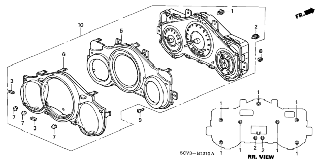 2004 Honda Element  Bulb Diagram for 35505SCVA11