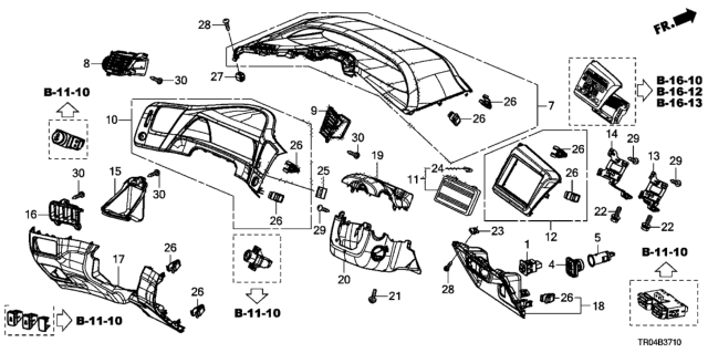 2012 Honda Civic  Cover Assembly, Column (Lower) (Graphite Black) Diagram for 77360TR0A01ZA