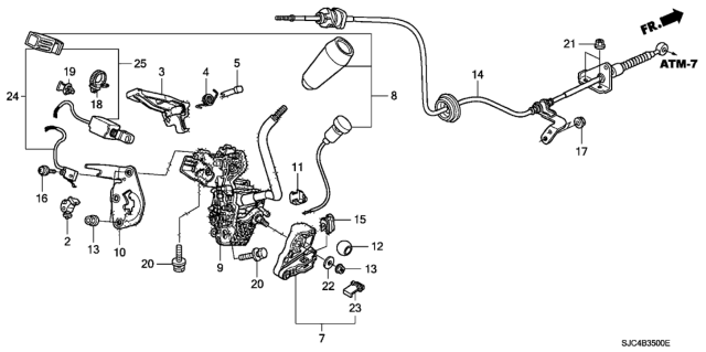 2012 Honda Ridgeline  Pin, Release Diagram for 54032SJCA81