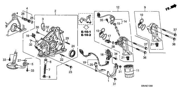 2008 Honda Pilot Sub-Harness, Crank Sensor Diagram for 37501RCAA01