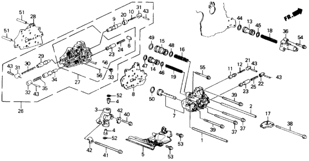 1991 Honda Prelude  Pipe, Top Clutch Diagram for 22744PH0000
