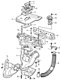1982 Honda Civic Bolt, Stud (10X34.5) Diagram for 90065PC1300