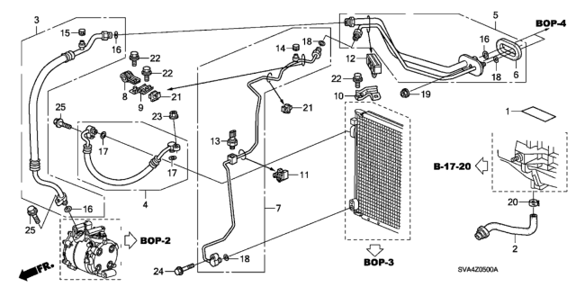 2007 Honda Civic  Pipe, Receiver Diagram for 80341SVAA01