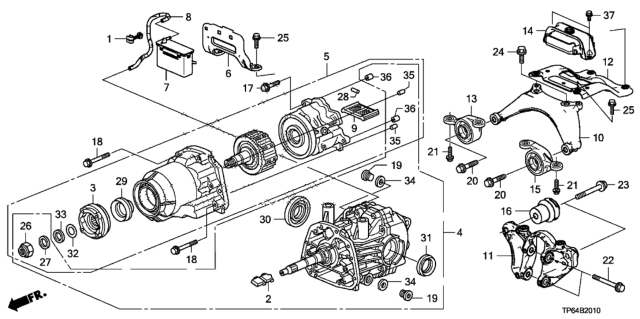 2012 Honda Crosstour  Tube, Breather Diagram for 41936RBV000