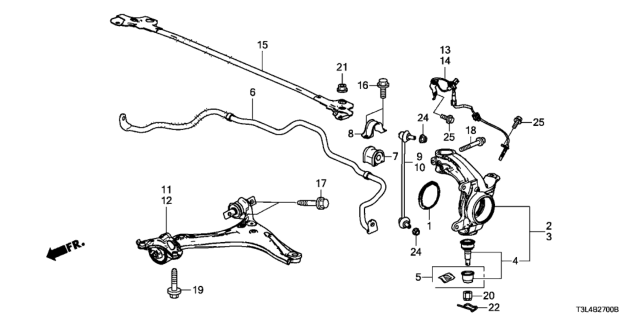 2013 Honda Accord  Bolt, Flange 12X55 Diagram for 90181T2AA01