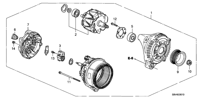 2003 Honda Pilot  Cover, RR. End Diagram for 31135PGKA01