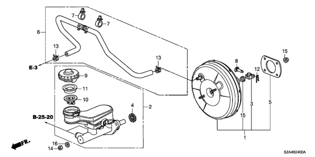 2009 Honda Pilot  Power Set, Master (10.5") Diagram for 01469SZAA00
